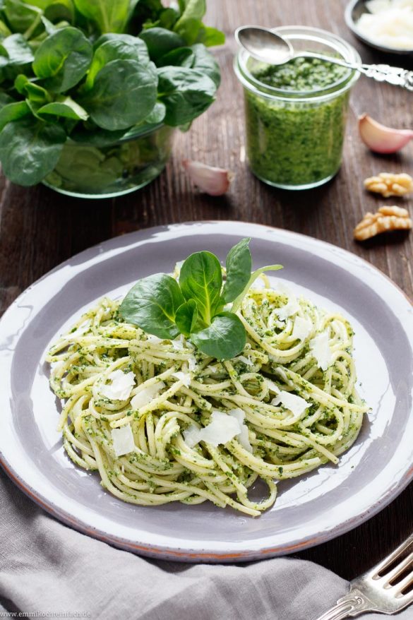 Feldsalat Pesto Rezept Emmikochteinfach