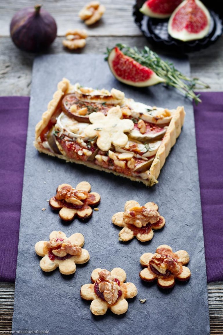 Feigentarte mit Ziegenkäse, Walnuss und Thymian - emmikochteinfach