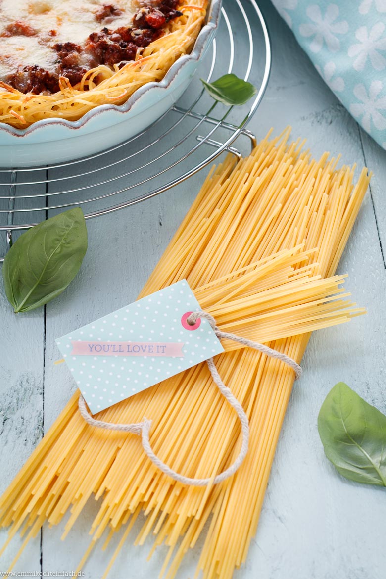 Spaghetti Kuchen aus dem Ofen - www.emmikochteinfach.de