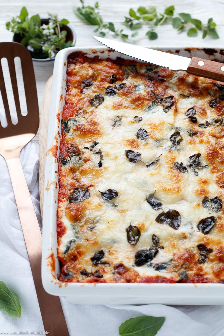 Schnelle Ravioli Lasagne mit Ricotta & Spinat - www.emmikochteinfach.de