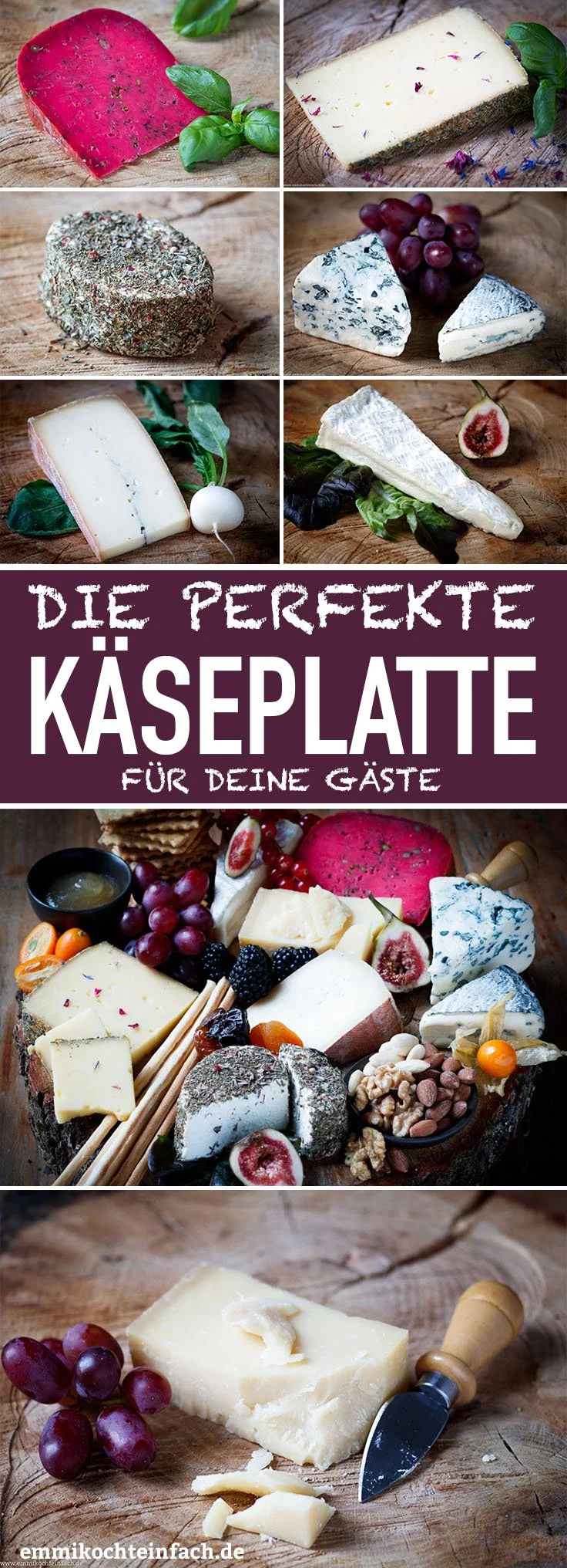 Die perfekte Käseplatte - www.emmikochteinfach.de