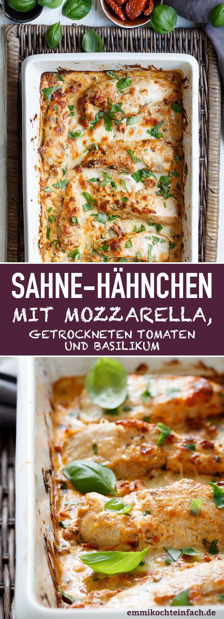 Sahne Hahnchen Mit Mozzarella Emmikochteinfach