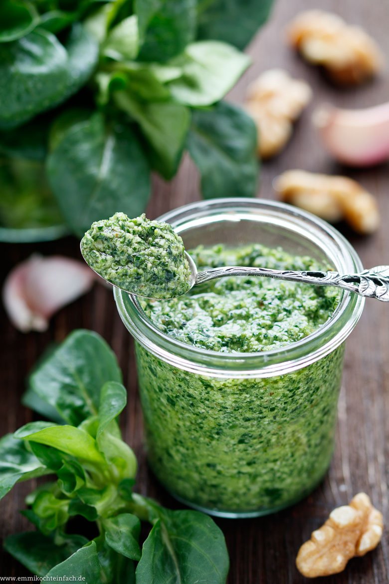 Feldsalat Pesto Die Schnelle Spaghetti Sauce Emmikochteinfach