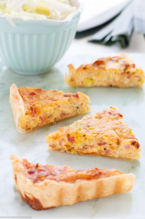 Lauch Quiche mit Schinken - emmikochteinfach