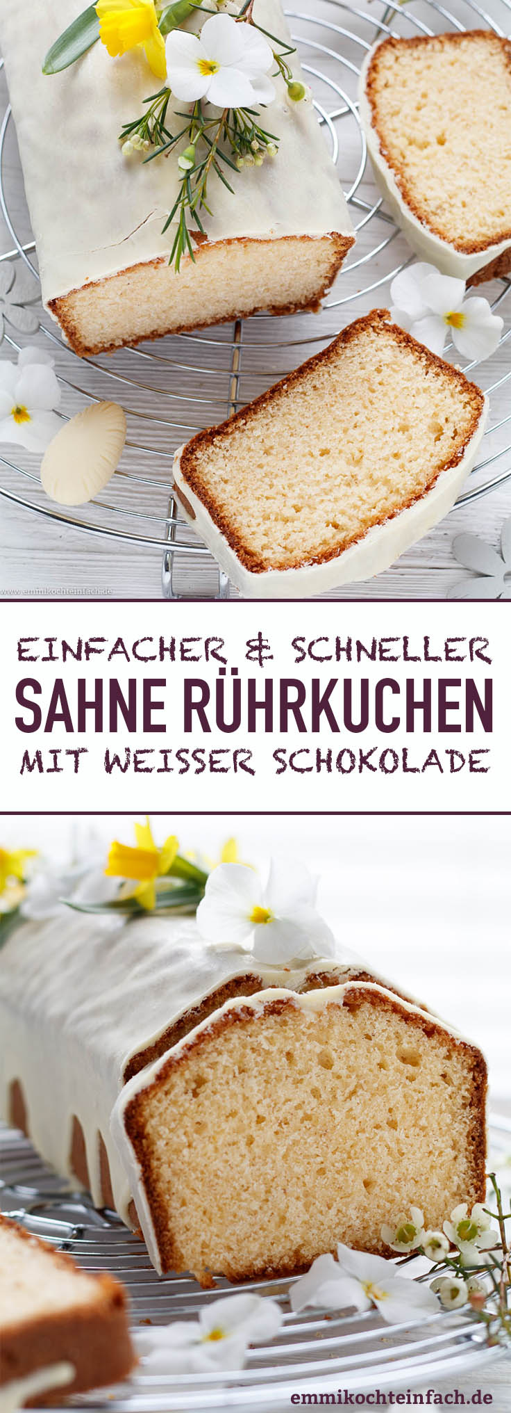 Sahne Ruhrkuchen Mit Weisser Schokolade Emmikochteinfach