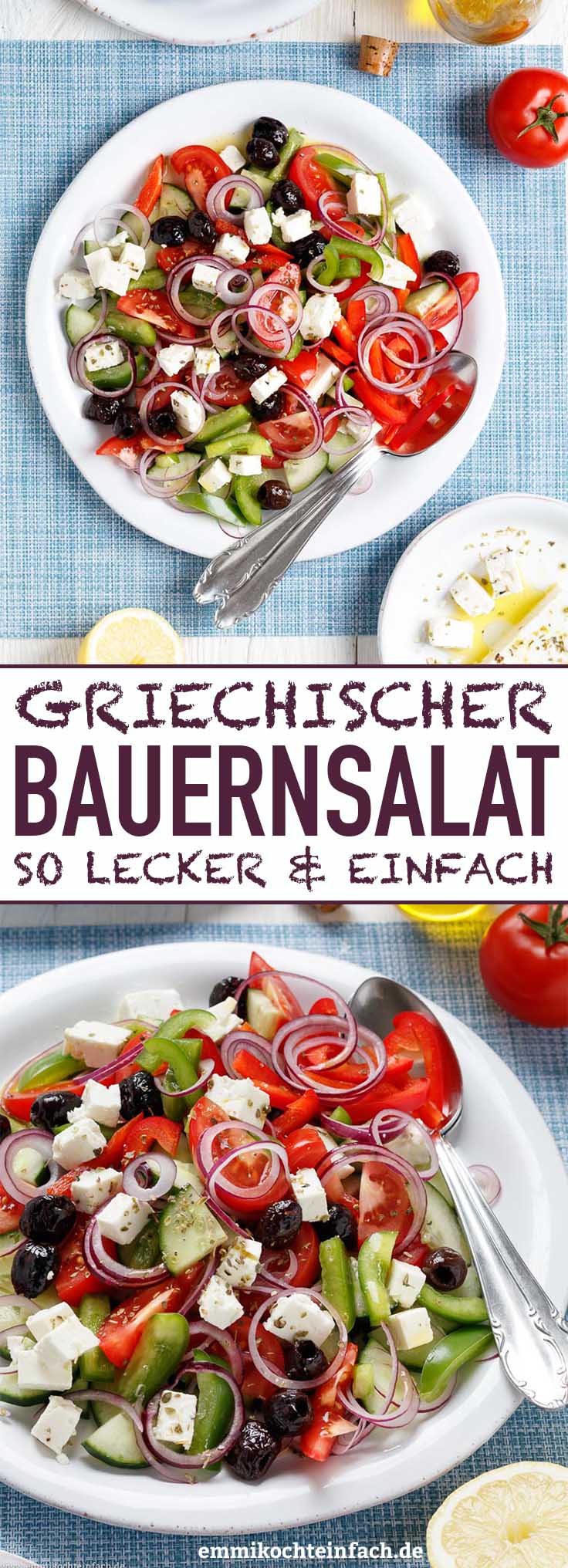 Griechischer Bauernsalat So Schnell Und Einfach Emmikochteinfach