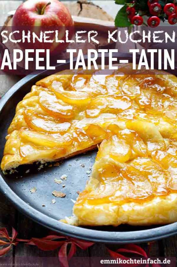 Apfel Tarte Tatin - Ein Kuchen-Dessert Aus Der Pfanne - Emmikochteinfach