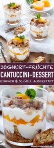 Joghurt Cantuccini Dessert Mit Pfirsichen - Emmikochteinfach