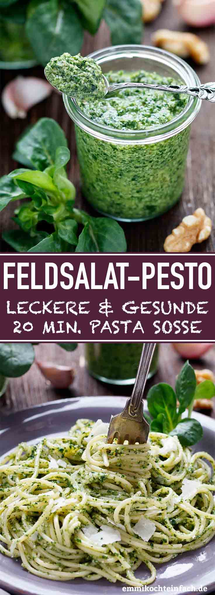 Feldsalat Pesto Die Schnelle Spaghetti Sauce Emmikochteinfach