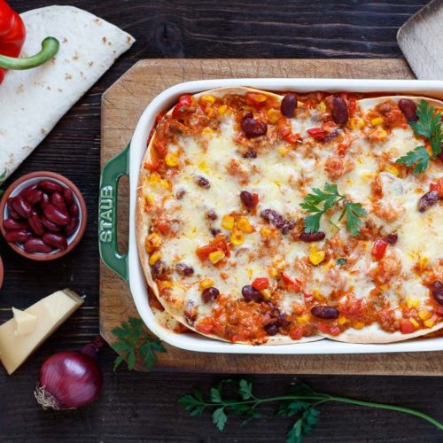 Mexikanische Enchilada Lasagne - emmikochteinfach