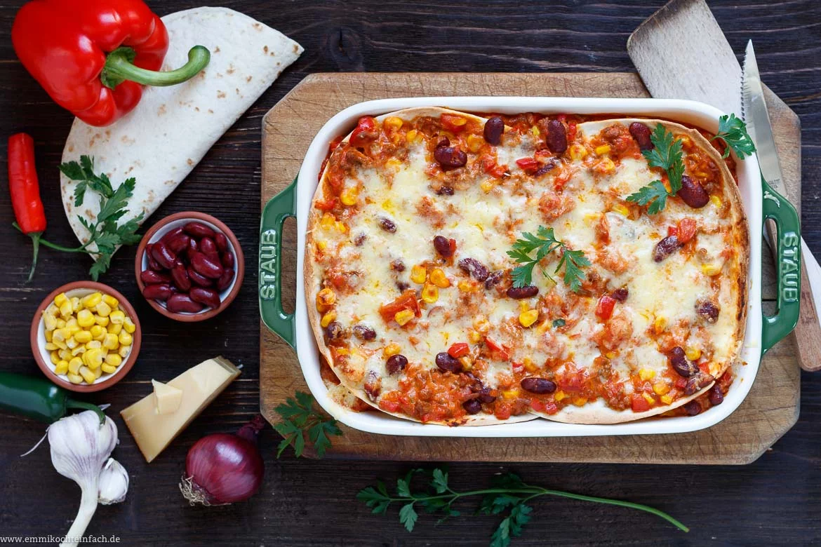 Der leckere Tex-Mex Auflauf mit Hackfleisch - www.emmikochteinfach.de