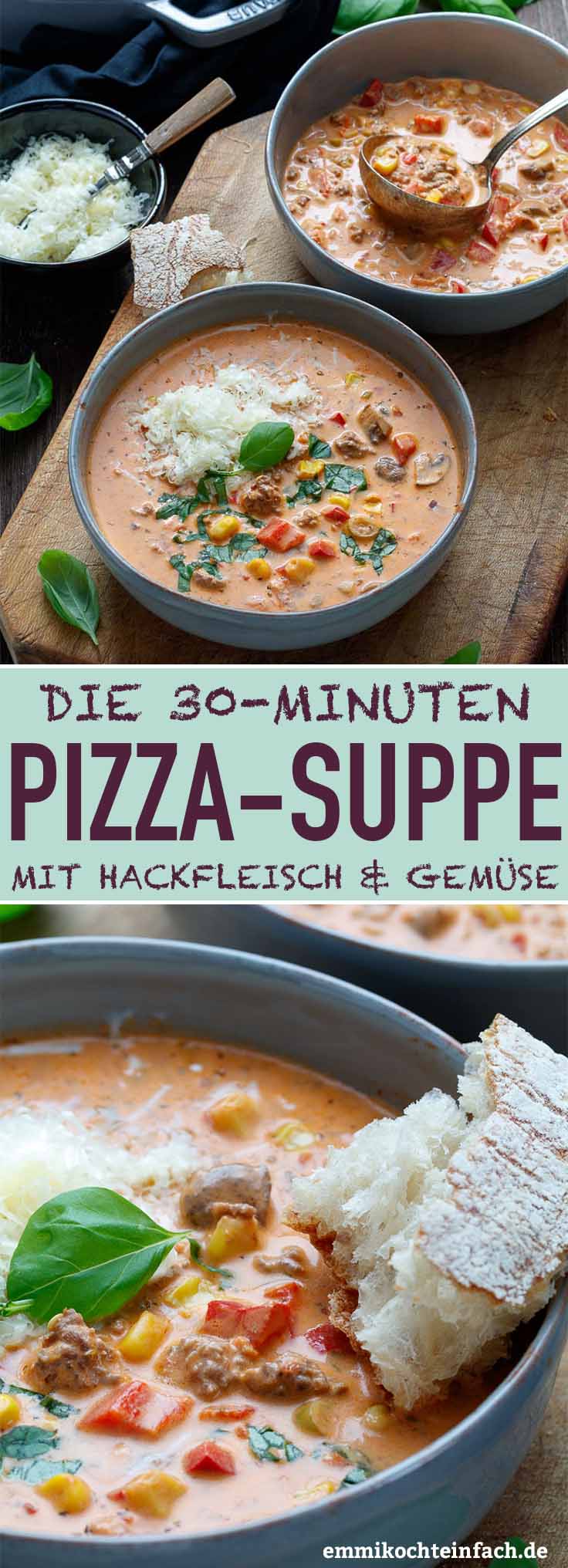 Schnelle Pizzasuppe Bergsteiger Art Emmikochteinfach