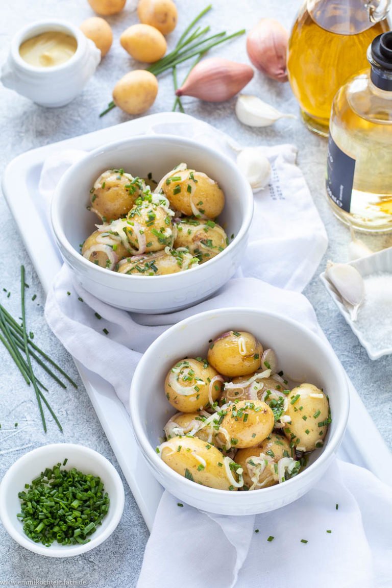 Kartoffelsalat mit Sherry Senf Dressing - emmikochteinfach