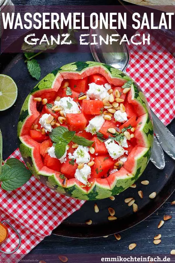 Einfacher Wassermelonen Salat - www.emmikochteinfach.de
