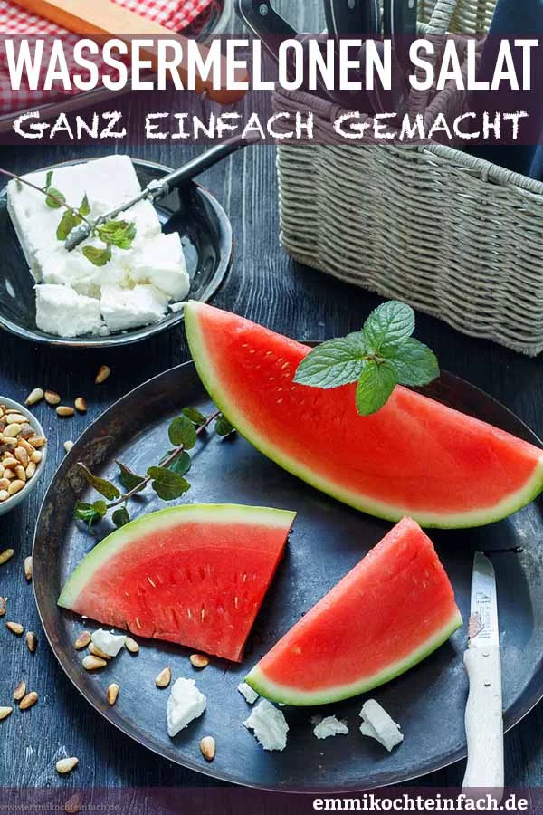 Wassermelonensalat ganz einfach - www.emmikochteinfach.de