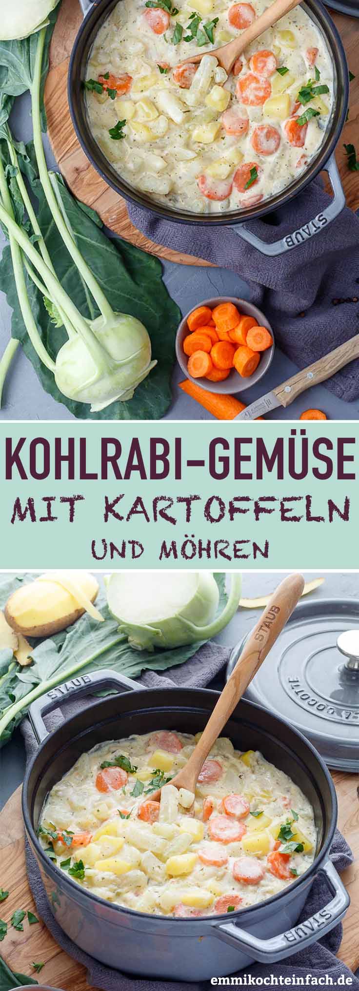 Kohlrabigemuse Mit Kartoffeln Und Mohren Emmikochteinfach