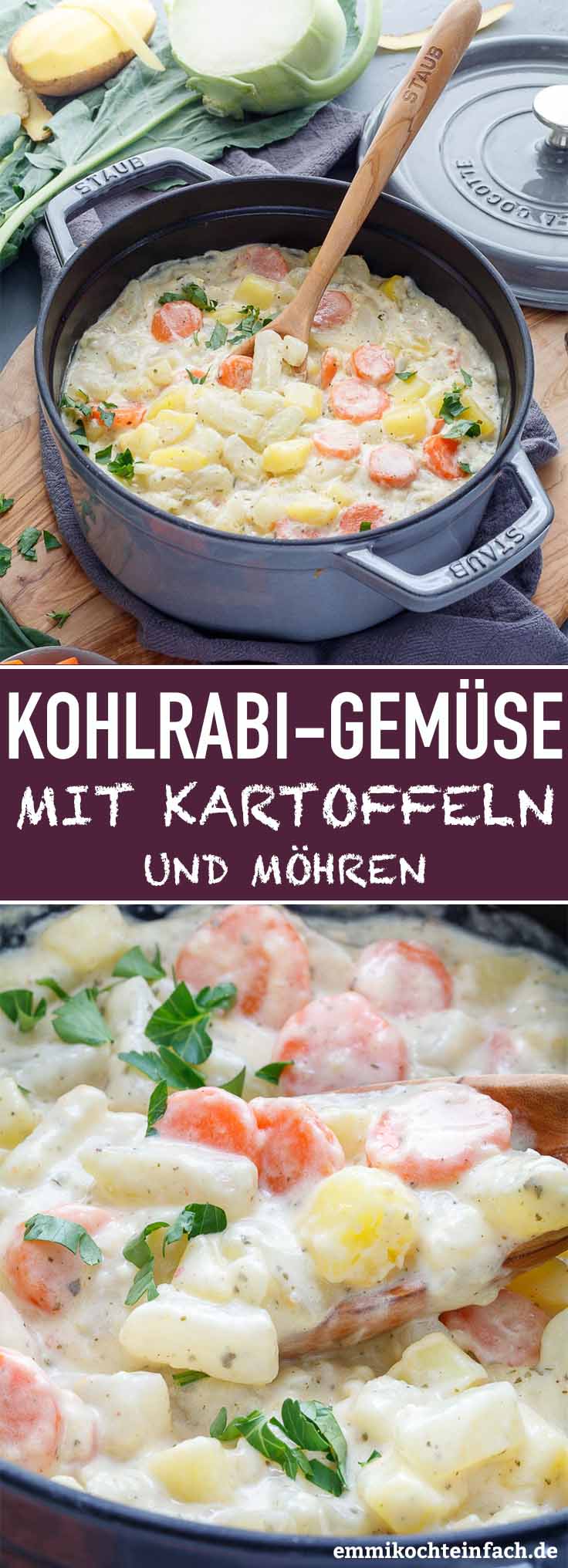 Kohlrabigemuse Mit Kartoffeln Und Mohren Emmikochteinfach