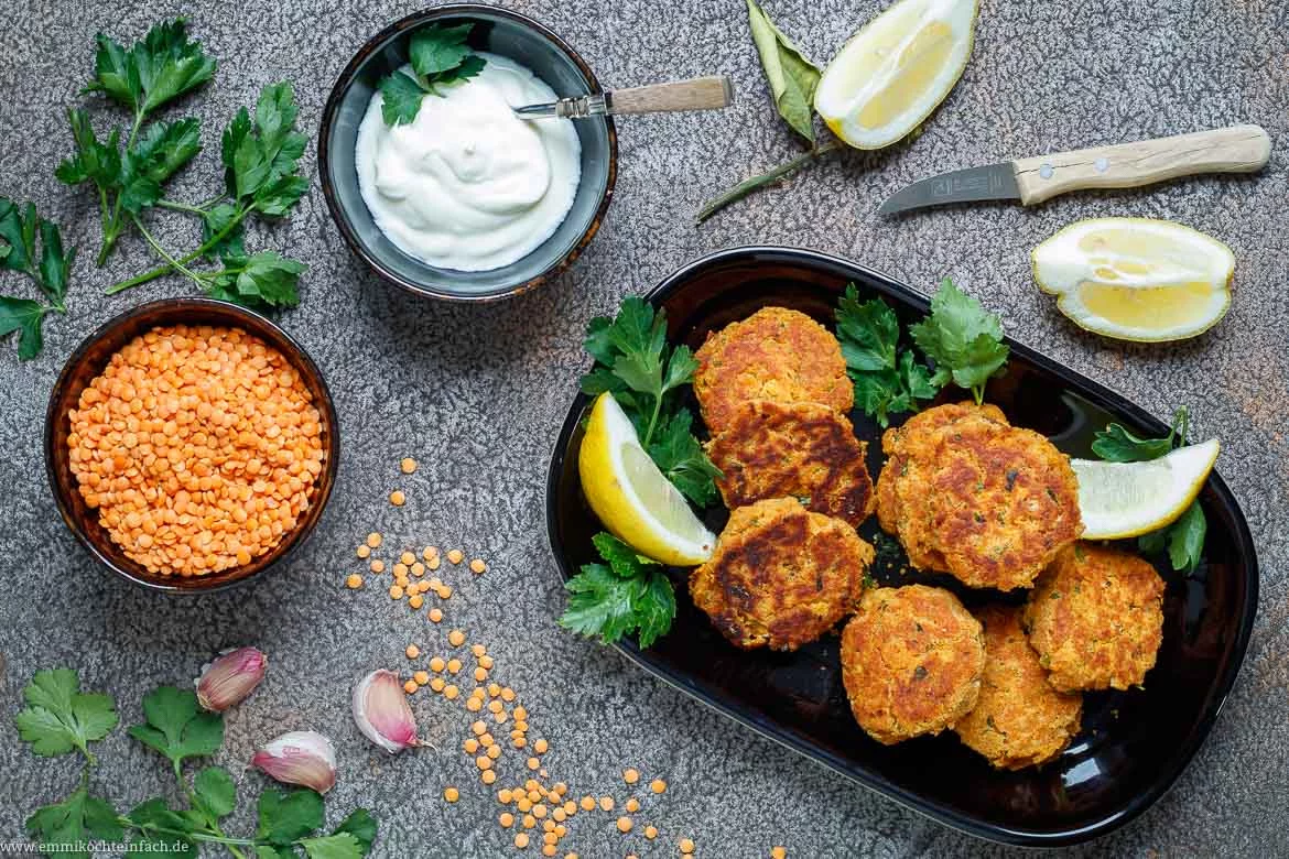 Vegetarische Linsenbratlinge - www.emmikochteinfach.de