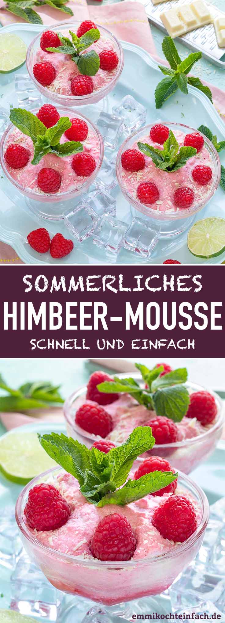 Himbeer Mousse - sommerlich lecker und ganz einfach - emmikochteinfach