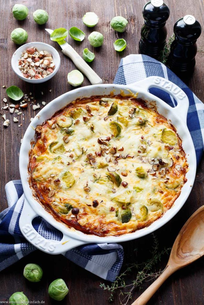 Rosenkohl Gratin - gesund und lecker - emmikochteinfach