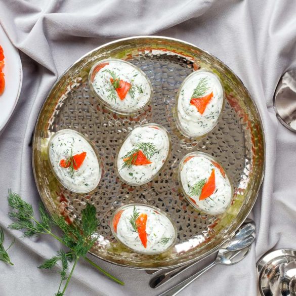 Lachs mit Frischkäse Creme im Glas - emmikochteinfach