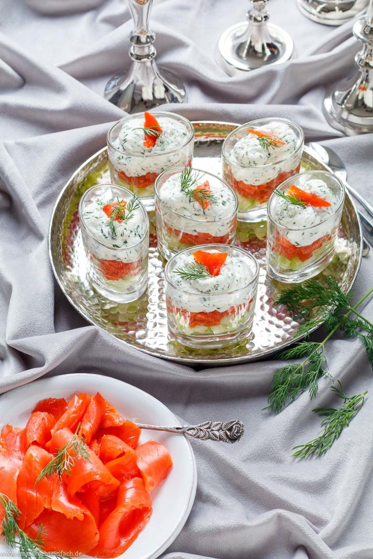 Lachs mit Frischkäse Creme im Glas - emmikochteinfach