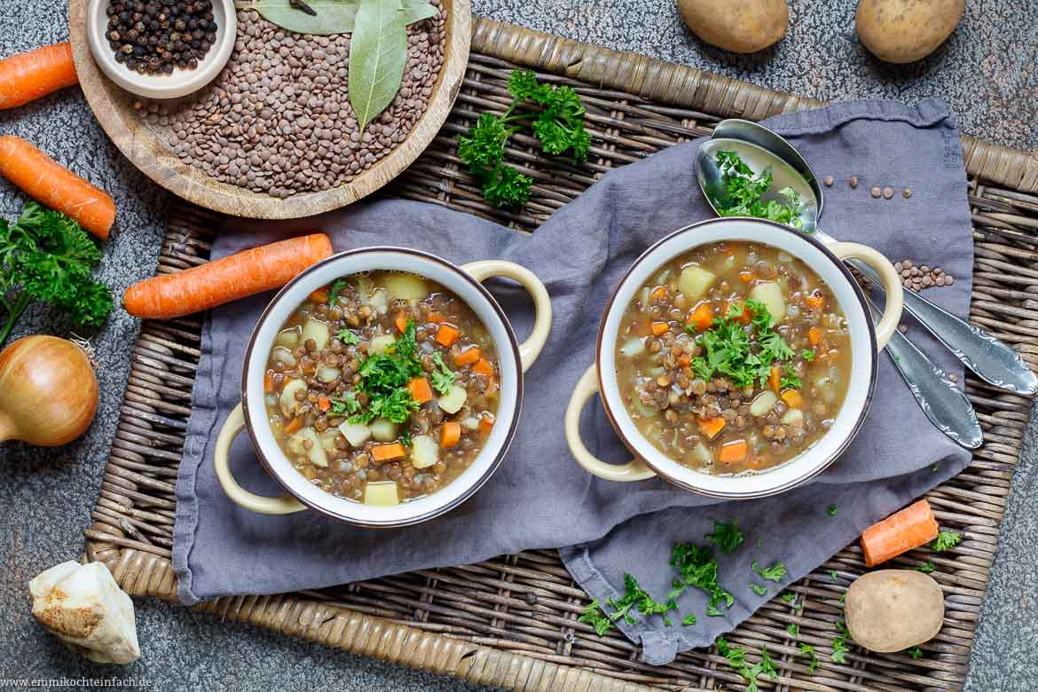 Klassischer Linseneintopf Herzhaft Lecker Emmikochteinfach