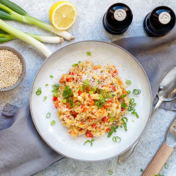 Quinoa Risotto mit Gemüse - Quinotto - emmikochteinfach Quinoa Risotto mit Gemüse - Quinotto - emmikochteinfach