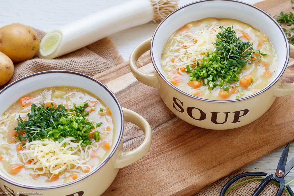 Kartoffel Lauch Suppe - www.emmikochteinfach.de