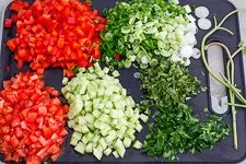 Couscous Salat Gemüse Zutaten