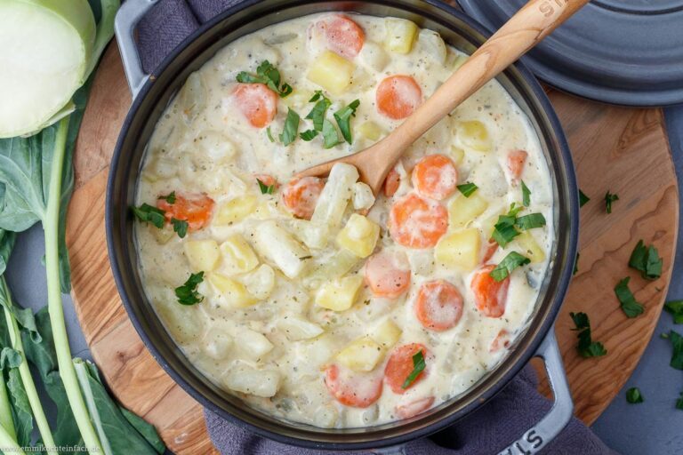 Kohlrabigemüse mit Kartoffeln und Möhren - emmikochteinfach