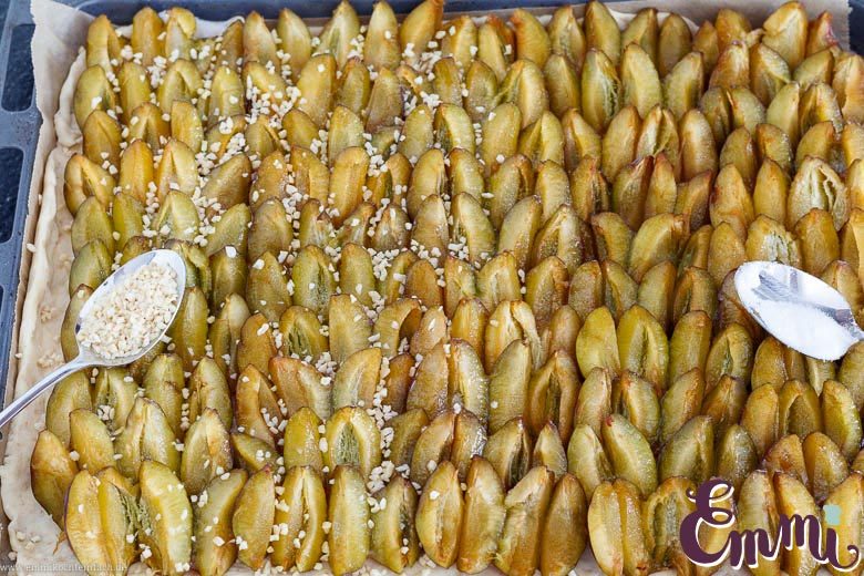 Zwetschgen Kuchen belegen - www.emmikochteinfach.de