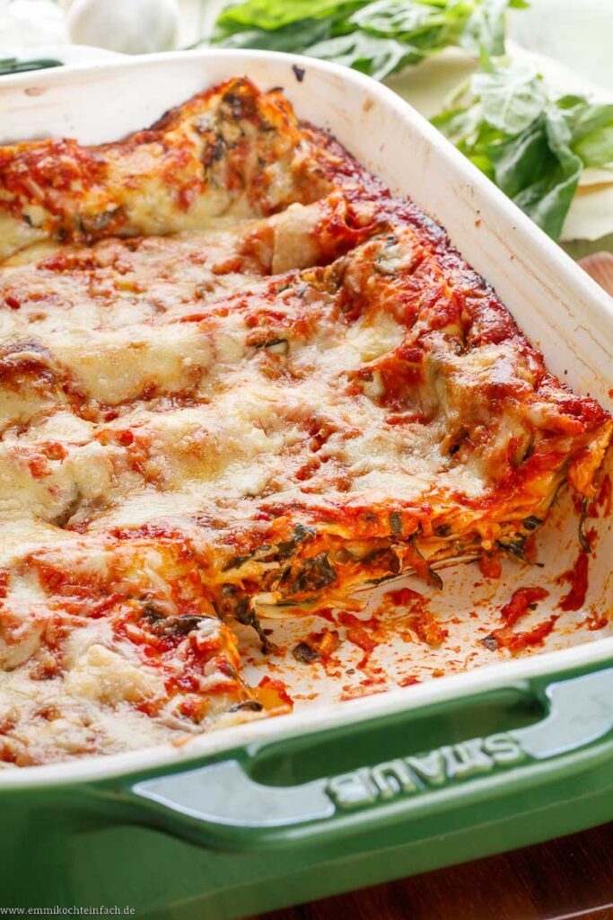 Spinatlasagne – einfaches Rezept - emmikochteinfach