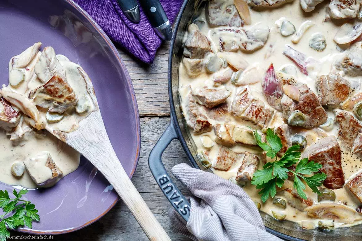 Schnelles Rahm-Rinderfilet Stroganoff - www.emmikochteinfach.de