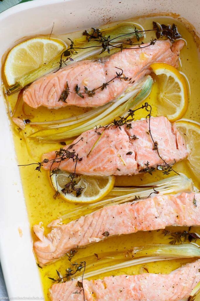 Einfacher Zitronen Lachs im Ofen emmikochteinfach