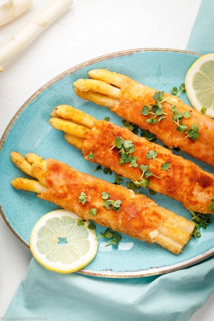 Spargel Cordon Bleu Röllchen - emmikochteinfach Spargel Cordon Bleu Röllchen - emmikochteinfach