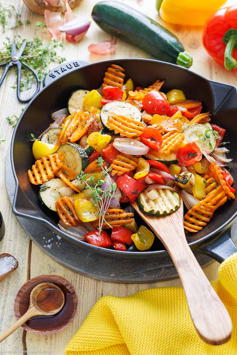 Bunte Gemüsepfanne Rezept