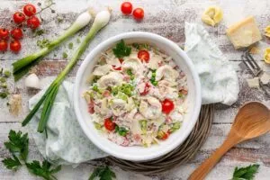 Tortellini Salat mit Schinken