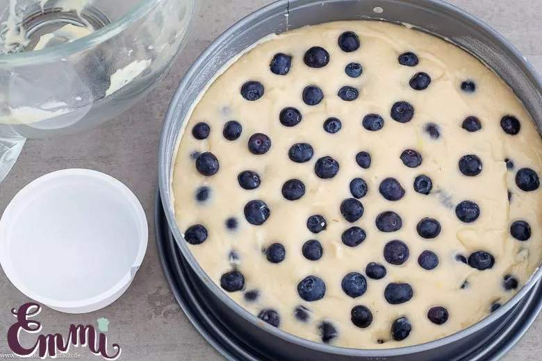 Frische Heidelbeeren auf den Kuchen