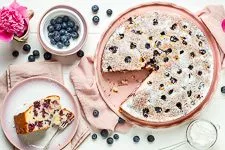 Saftiger Heidelbeerkuchen mit Joghurt