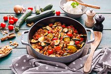 Zucchini Pfanne mit Hackfleisch