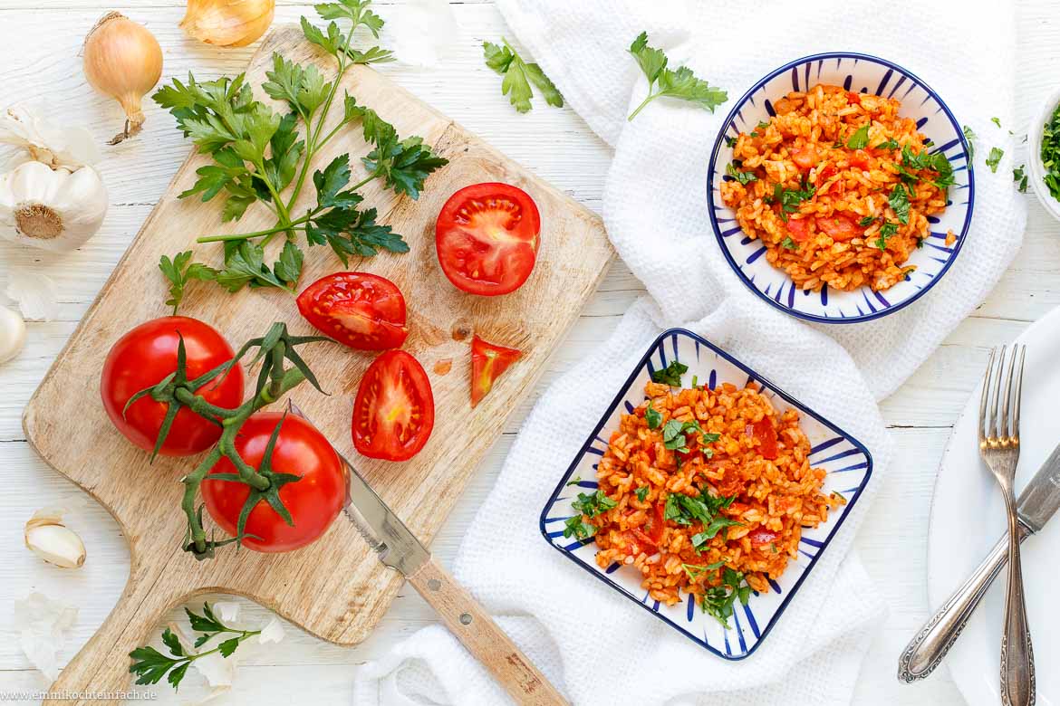 griechischer Reis mit Tomaten