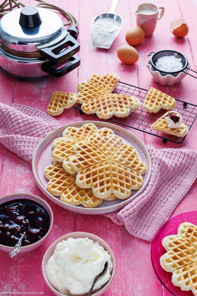 Waffelteig Omas Waffeln Rezept Emmikochteinfach