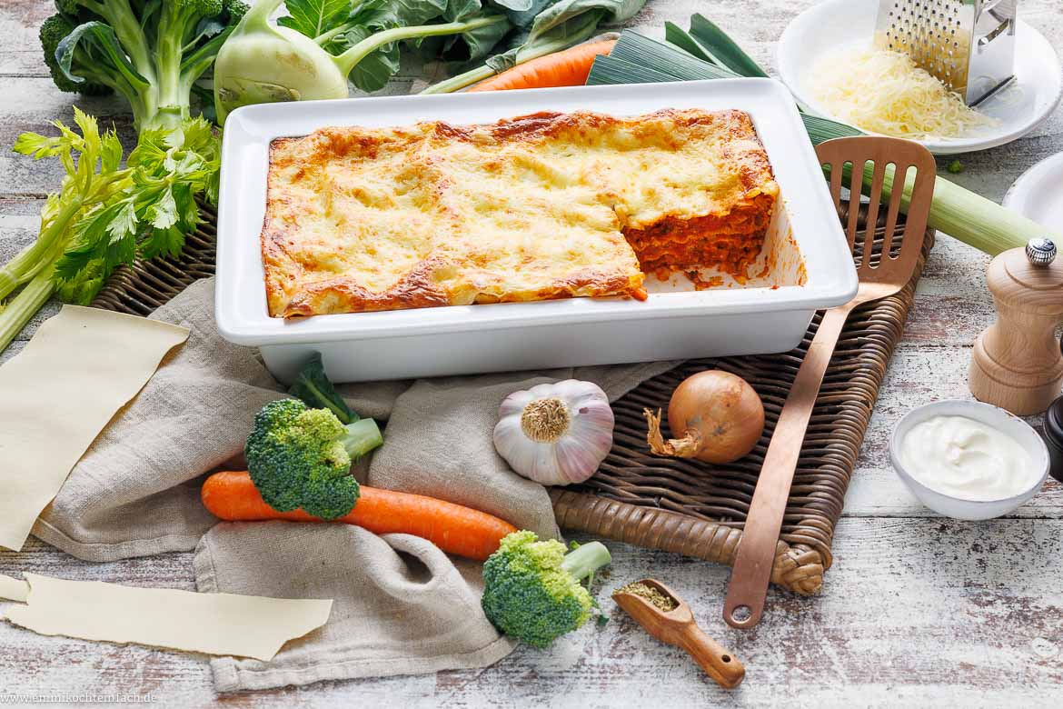 Gemüselasagne - einfaches Rezept