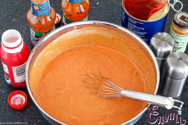 Die Soße für das Party Essen ganz einfach
