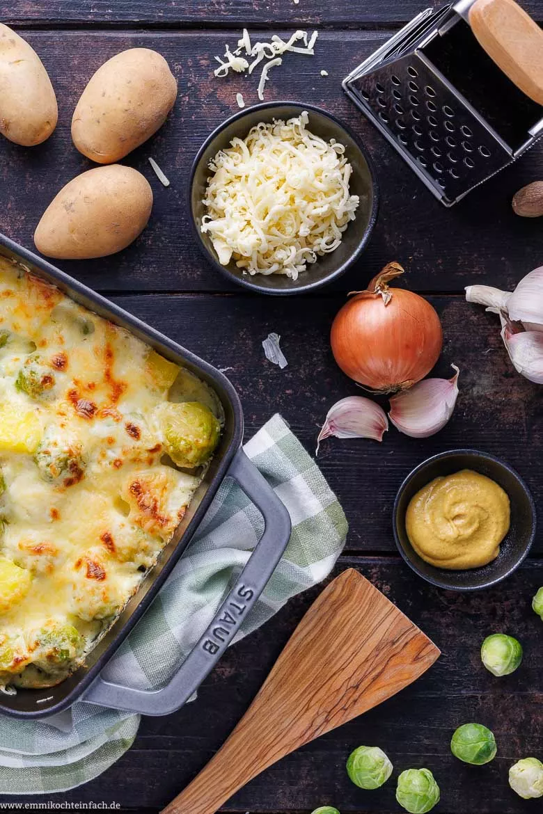 Kartoffel Rosenkohl Auflauf