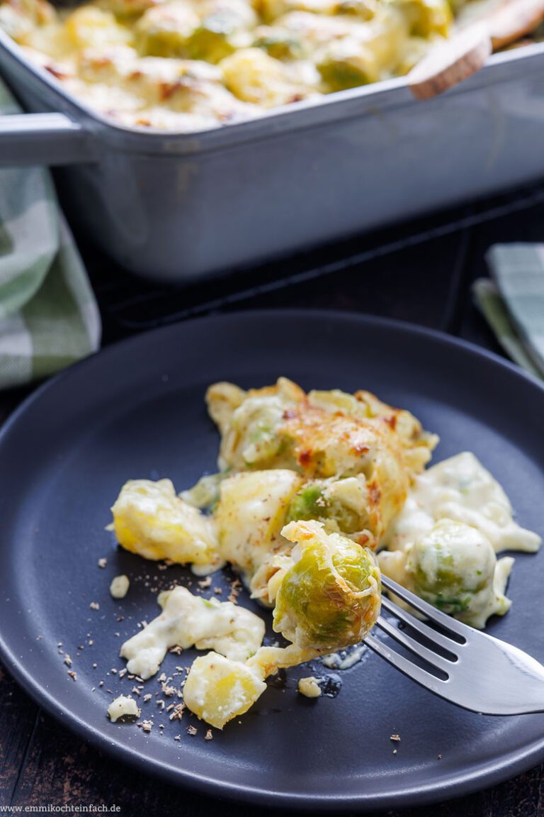 Rosenkohlauflauf Mit Kartoffeln - Emmikochteinfach