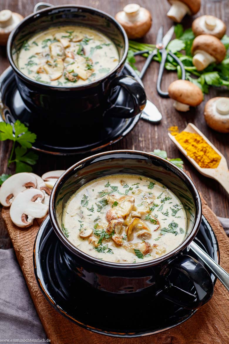 Pilzsuppe mit Curry