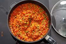 Djuvec Reis in der Pfanne