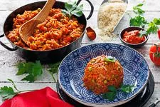 Djuvec Reis servieren